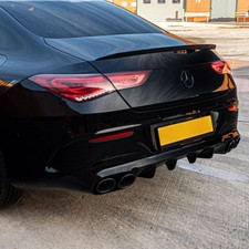 Brabus Style Gloss Black Rear Diffuser & Exhaust Tips for Mercedes Benz W118 CLA