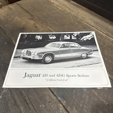 Jaguar 420 and 420G Sports Sedans Vintage Single Sales Brochure US Origin