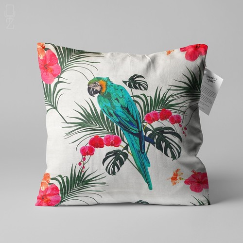 Parrot cushion cover - parrot,
