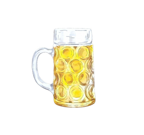 Pack beer glass die - glass, cut