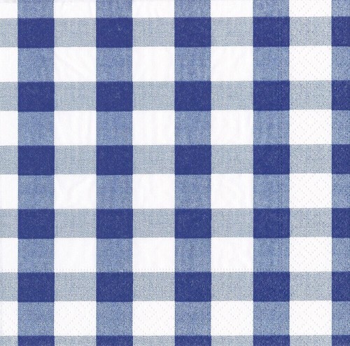 Blue gingham check - blue,
