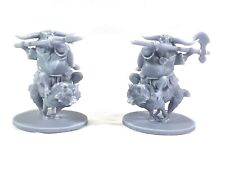2 Goblin Riding Warg Wolf Rankin Bass The Hobbit Mini Figures LOTR DND RPG