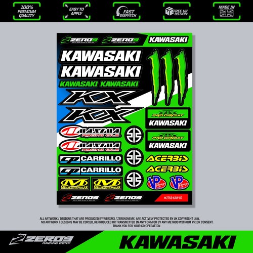 Kawasaki stickers motocross - stickers,,