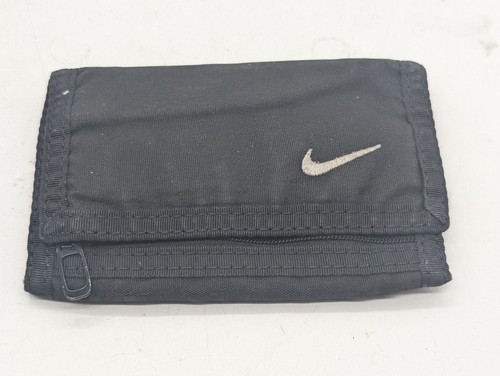 Nike black tri fold wallet - black,