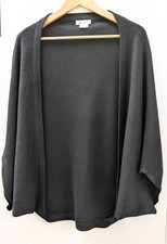 Johnstons of Elgin pure cashmere black bolero shrug open cardigan  (one size)