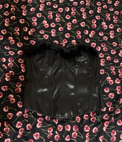 Ego black faux - black, corset