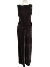 Fenn Wright Manson Velvet Trouser Suit Sleeveless Top purple Size 12 14