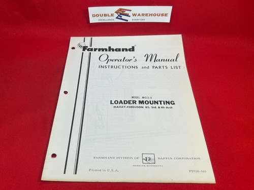 Farmhand manual m413 a - op.,