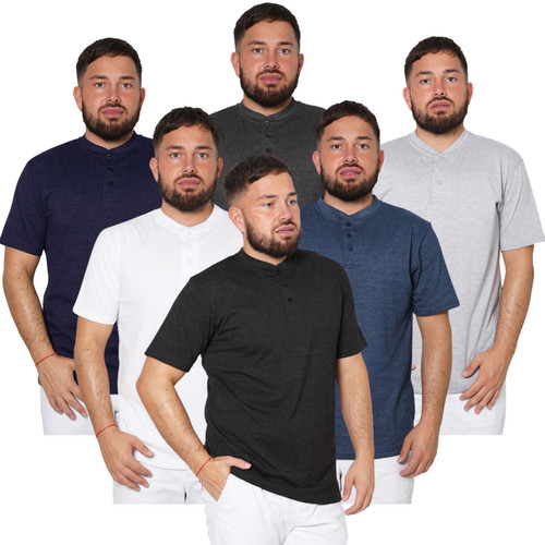 Mens short sleeve - short, henley