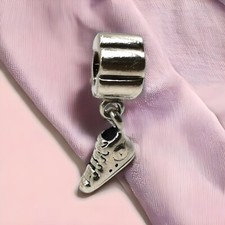 RETIRED & RARE Pandora Sterling Silver Hi-top Sneaker Trainer Dangle Charm