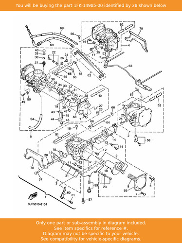 Yamaha float 1fk 14985 oem - 1fk-14985-00,