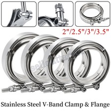 2"/2.5"/3"/3.5" V-BAND CLAMP FLANGES COMPLETE STAINLESS STEEL EXHAUST TURBO HOSE