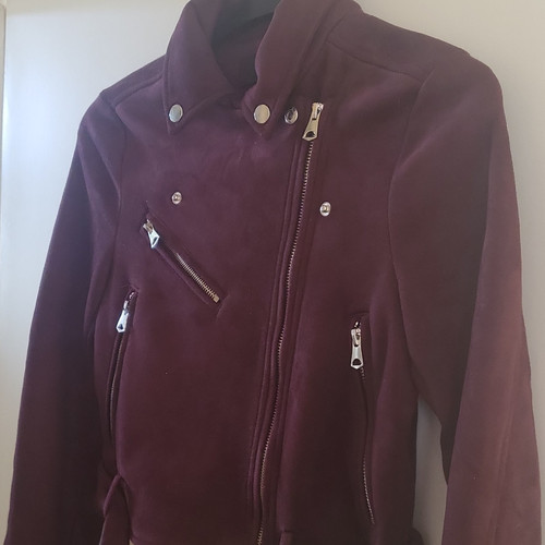 Pull bear burgundy - burgundy, biker