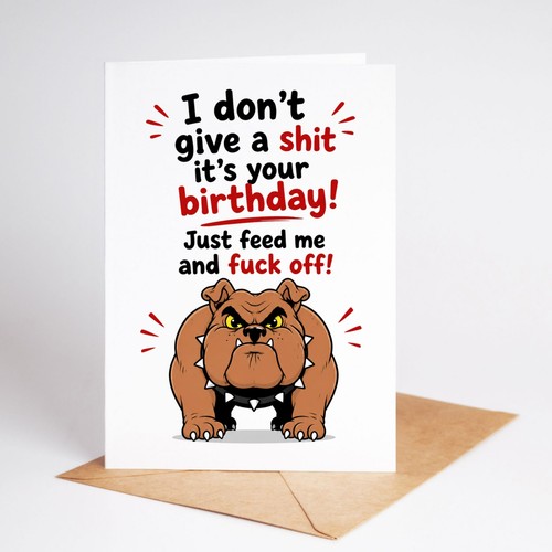 Funny birthday card - from, the