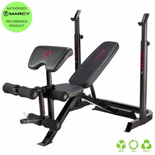 ADJUSTABLE WEIGHT BENCH SQUAT RACK LEG EXTENTION ARM CURLS MARCY BE3000