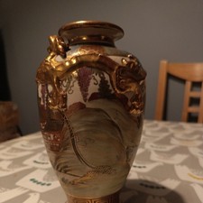 Satsuma Pottery Vase Japanese Craftsmanship