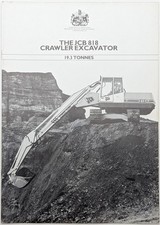 Original JCB 818 Crawler Excavator Brochure & Spec Booklet, c 1985
