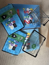 2 sets Collectable M&S  Little Shop Mini Shopping Trolley,  Case & Mini goods 
