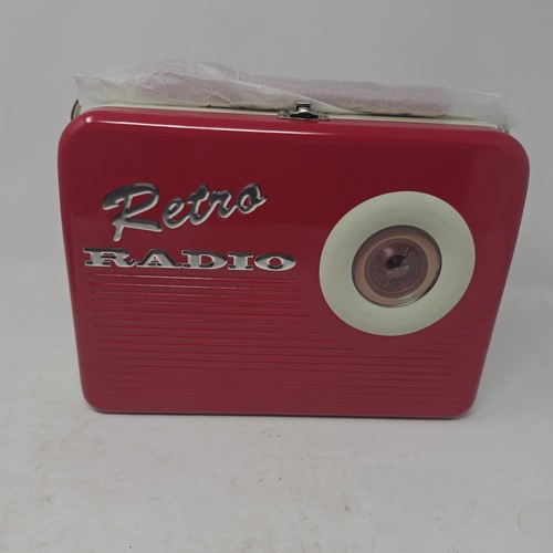 Vintage retro radio red - vintage,