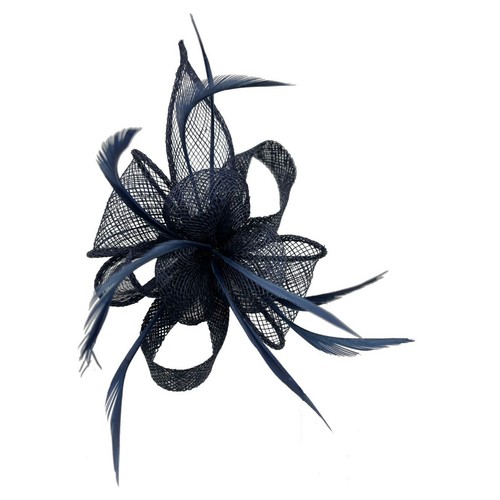 Small feather flower hair hat - small,