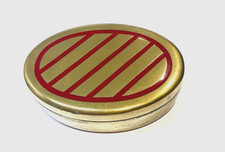 VINTAGE C1930/40 STUART HOUGHTON SIGNED SOLID BRASS AND RED ENAMEL JEWEL BOX