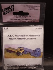 Langley Models N Gauge Diecast E29 AEC Marshall / Mammoth Major Flatbed (K131)