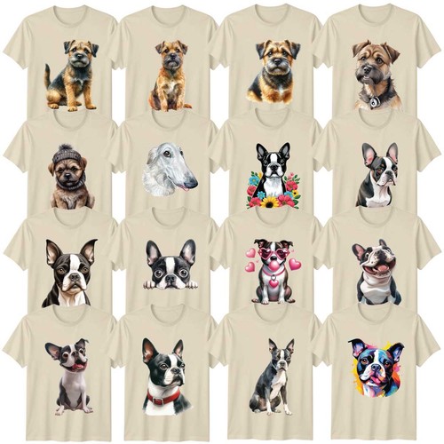 Watercolour dog adult shirt - dog,