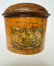 Rare Early Victorian Labeled Perfumery Advertising Treen Box Patey London C1850s