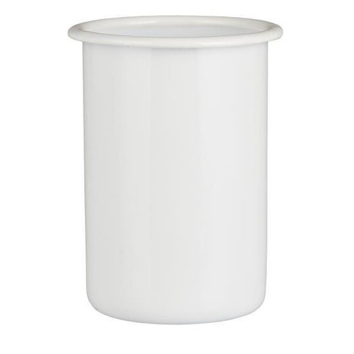 White vintage style enamel - white,