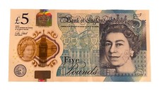 AA41 - £5 Plastic Polymer Five Pound Note  AA41240593 - Low Serial Number