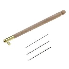 Tambour Hook with 3 Needles Set French Beading Hook Needle Embroidery Tool