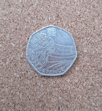 2011 Fifty Pence Coin - 2012 Olympic Cycling - Circulated Condition