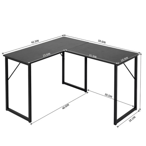 Shaped corner desk - corner,