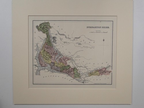 Map dumbartonshire scotland - dumbartonshire,
