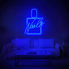 Custom Made personalised beauty nails salon shop window open Neon Sign led light