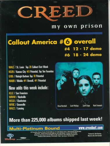 Creed 1998 my own prison - 1998, ad-