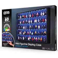 Mini Figure Display Case Cabinet 5 Level Shelves With LED Strips Wall Mounted