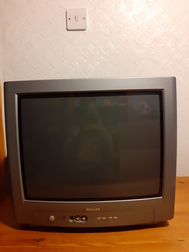 Philips crt tv silver - crt,