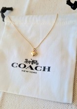 Coach Gold-toned Heart Pendant