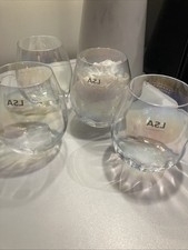 LSA stemless Wine Glass Tumbler Cocktail Water Hand Painted Pearlescent X 4 New