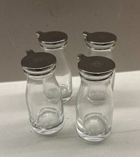 ILLY Collection | Retro Style 4 Glass Mini Milk Bottles by Matteo Thun 