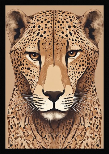 Modern cheetah framed - modern,