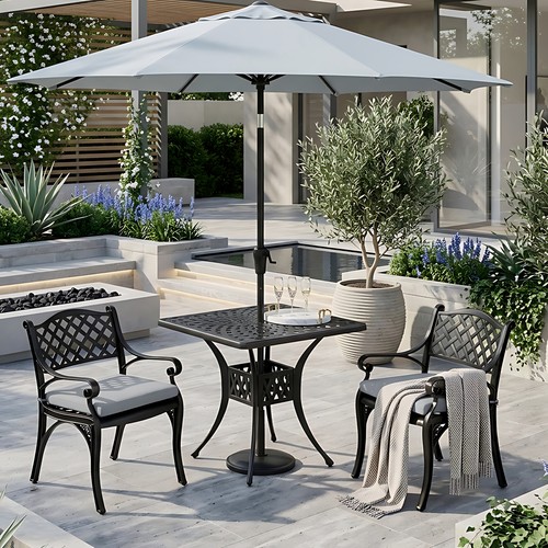 Cast aluminium garden table - garden,