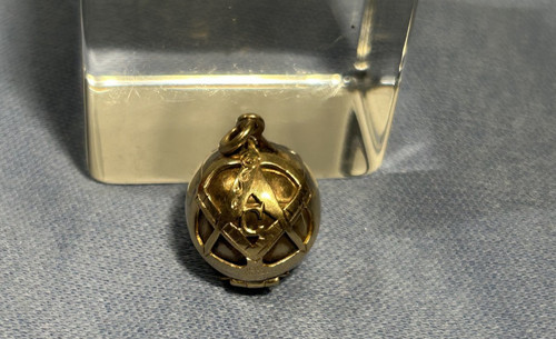 Vintage silver and gold ball - silver,