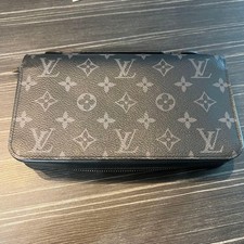 Louis Vuitton Monogram Eclipse Zippy XL Long Wallet Excellent Condition Authenti