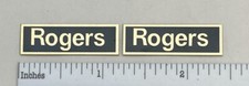 Rogers LS 3/5A Speaker Grill Badge Logo Black & Gold Custom Aluminum PAIR