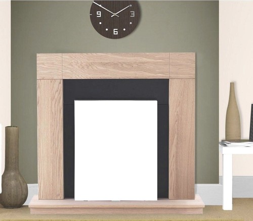 Electric fire oak black - electric,