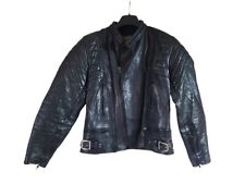 SPORTEX C-4 Genuine Leather Black Biker Jacket Attachment Zip Small-Medium (44)