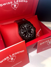 Chronograph Swiss Movement - Swiss Legend - Mens Watch - Black