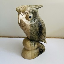 Hand Carved Wooden Owl